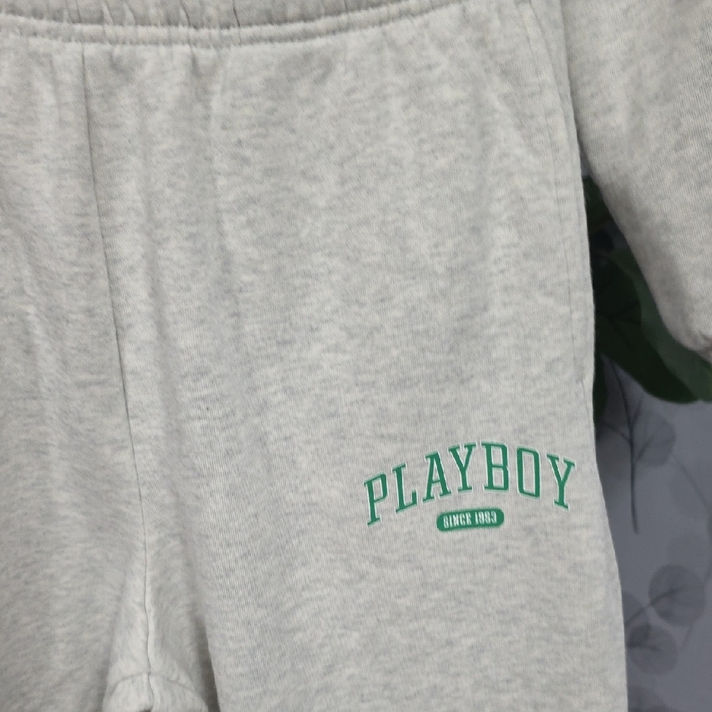 PacSun Heather Gray Lounge Set with Green Playboy Logo - Picture 7 of 15